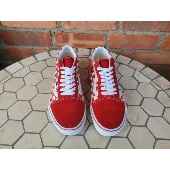 New Men Sz 9.5 VANS Old Skool Red Checkerboard Primary Checkered Men OG 2021 main image 6